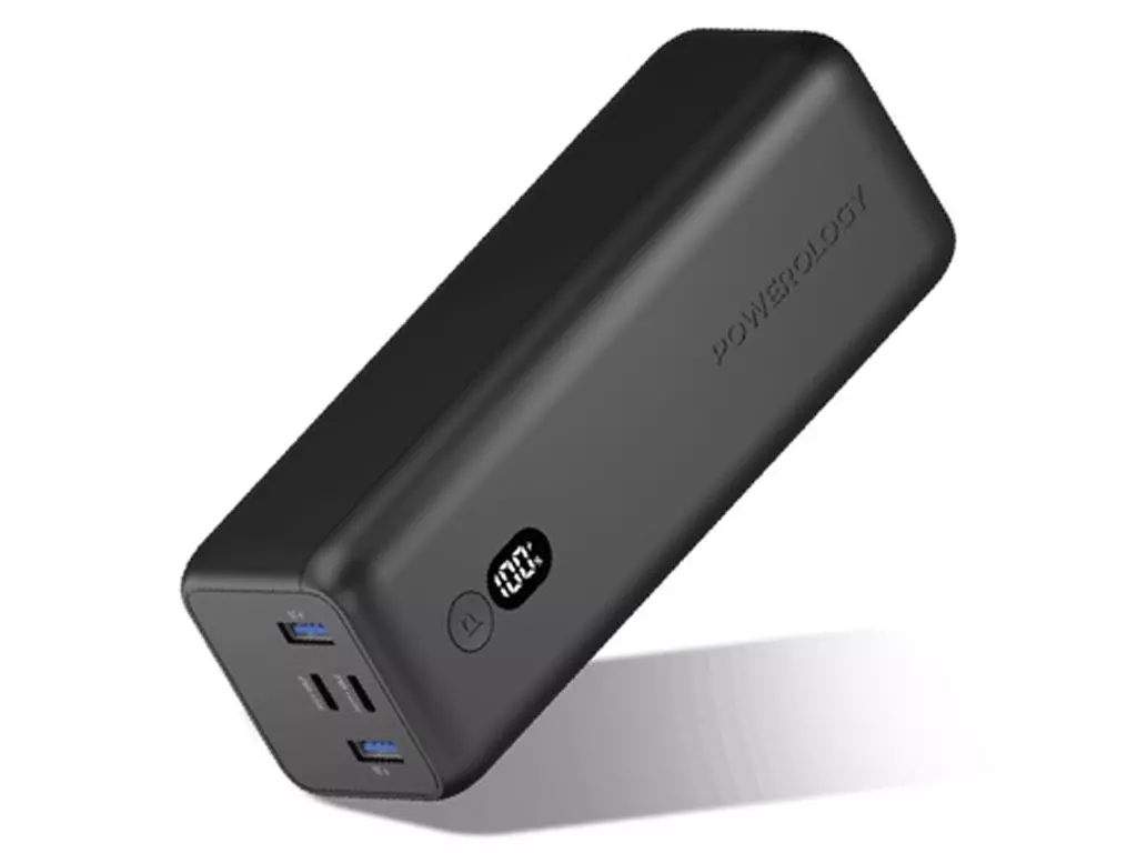 فروشگاه آنلاین نخلینو   - پاوربانک 30000 میلی آمپر پاورولوژی ورژن جدید  Powerology Onyx 30000mAh 100W Power Bank 